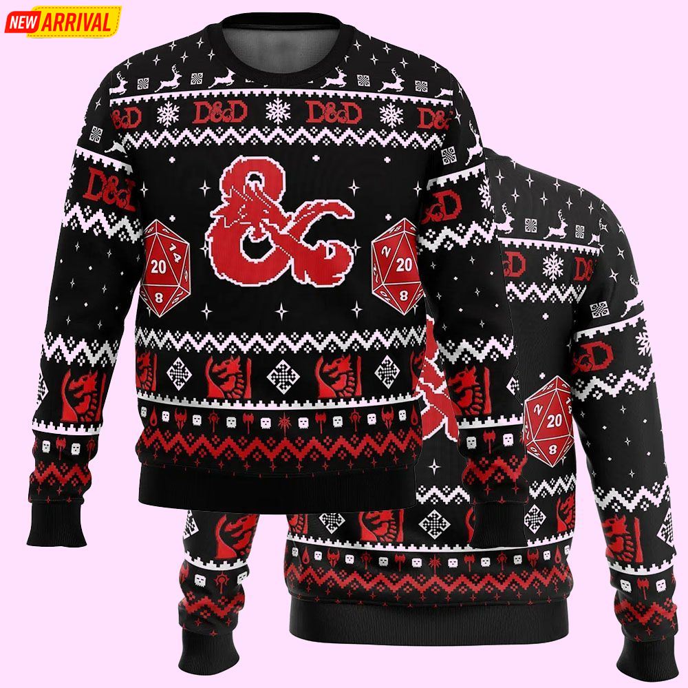 D D Dungeons And Dragons Christmas Ugly Sweater