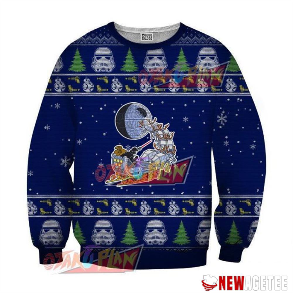 Darth Vader Santa Christmas Navy Ugly Sweater