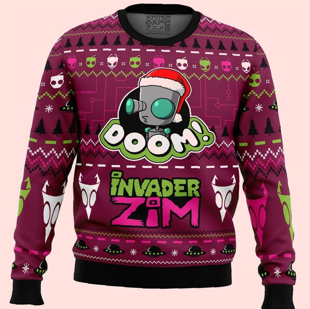 Doom Invader Zim Christmas Ugly Sweater