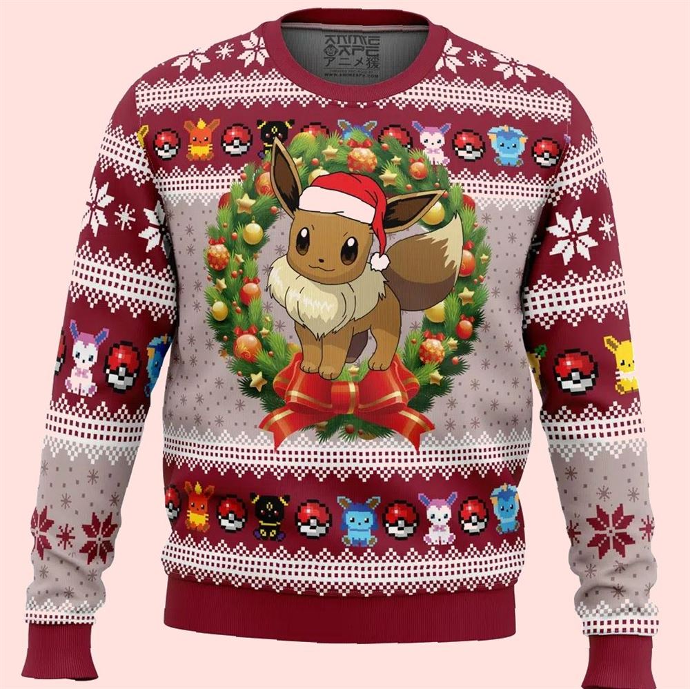 Eevee Christmas Pokemon Christmas Ugly Sweater