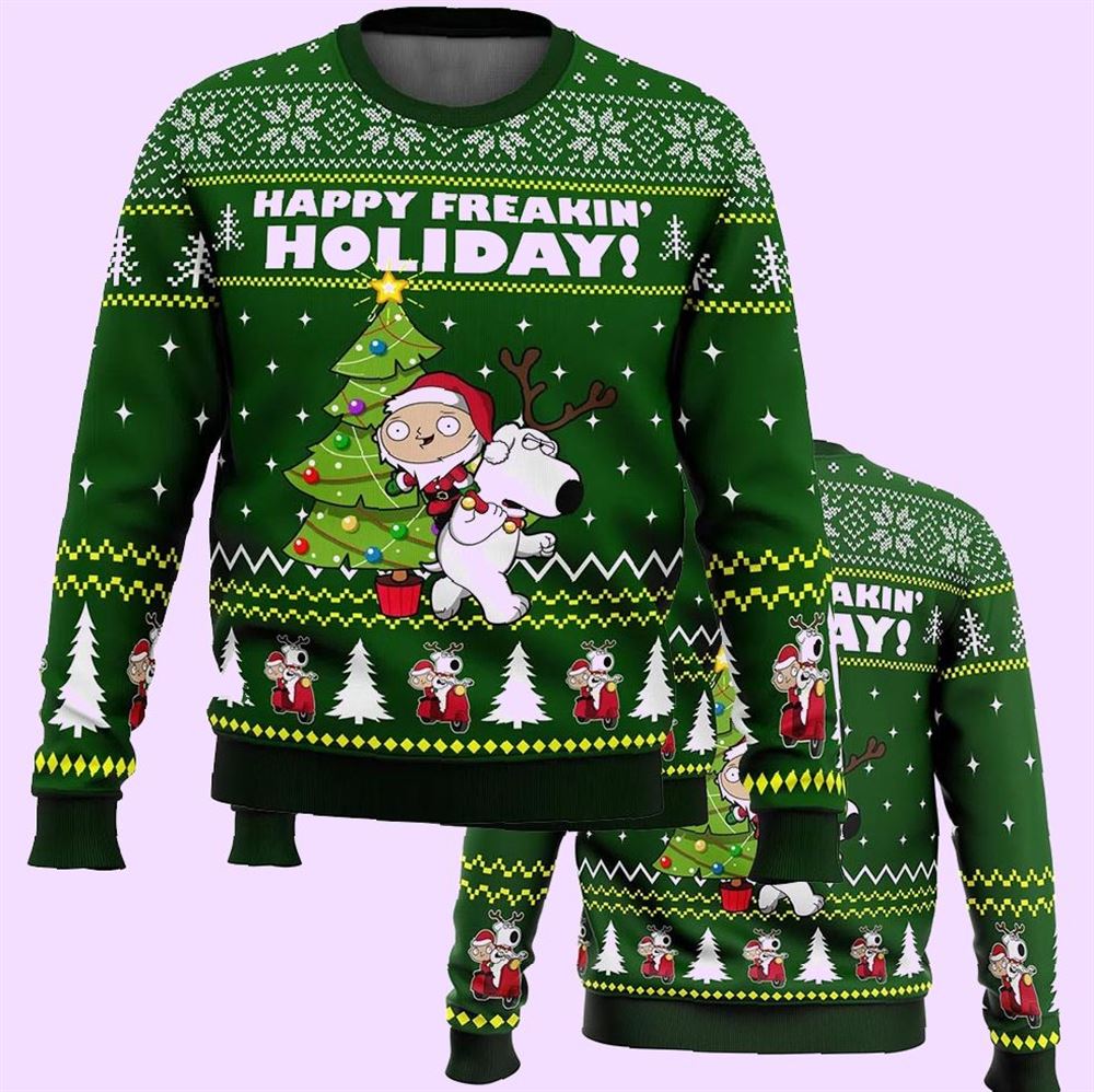 Family Guy Happy Freakin Holidays Christmas Ugly Sweater