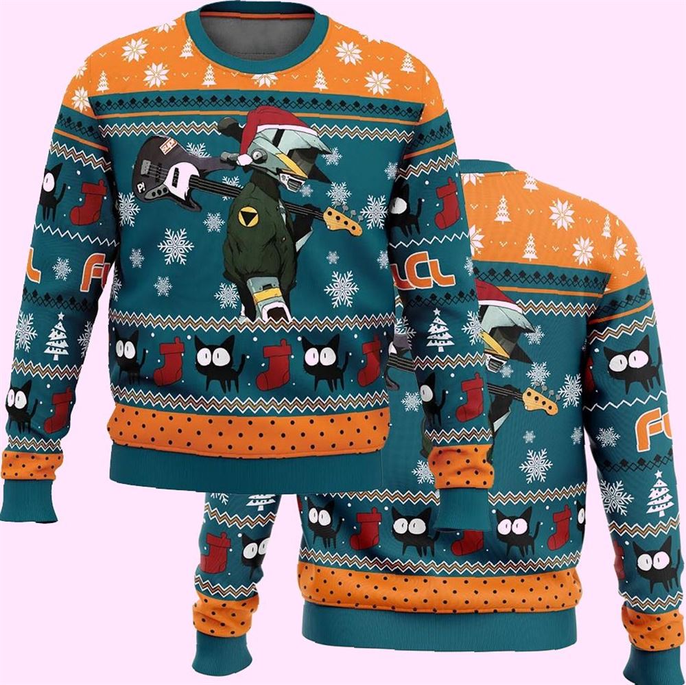 Flcl Cool Guitar Canti Fooly Cooly Christmas Ugly Sweater