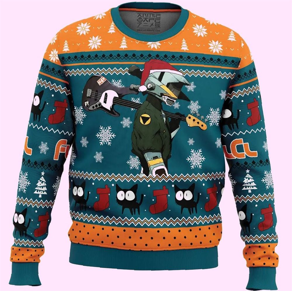 Flcl Cool Guitar Canti Fooly Cooly Christmas Ugly Sweater