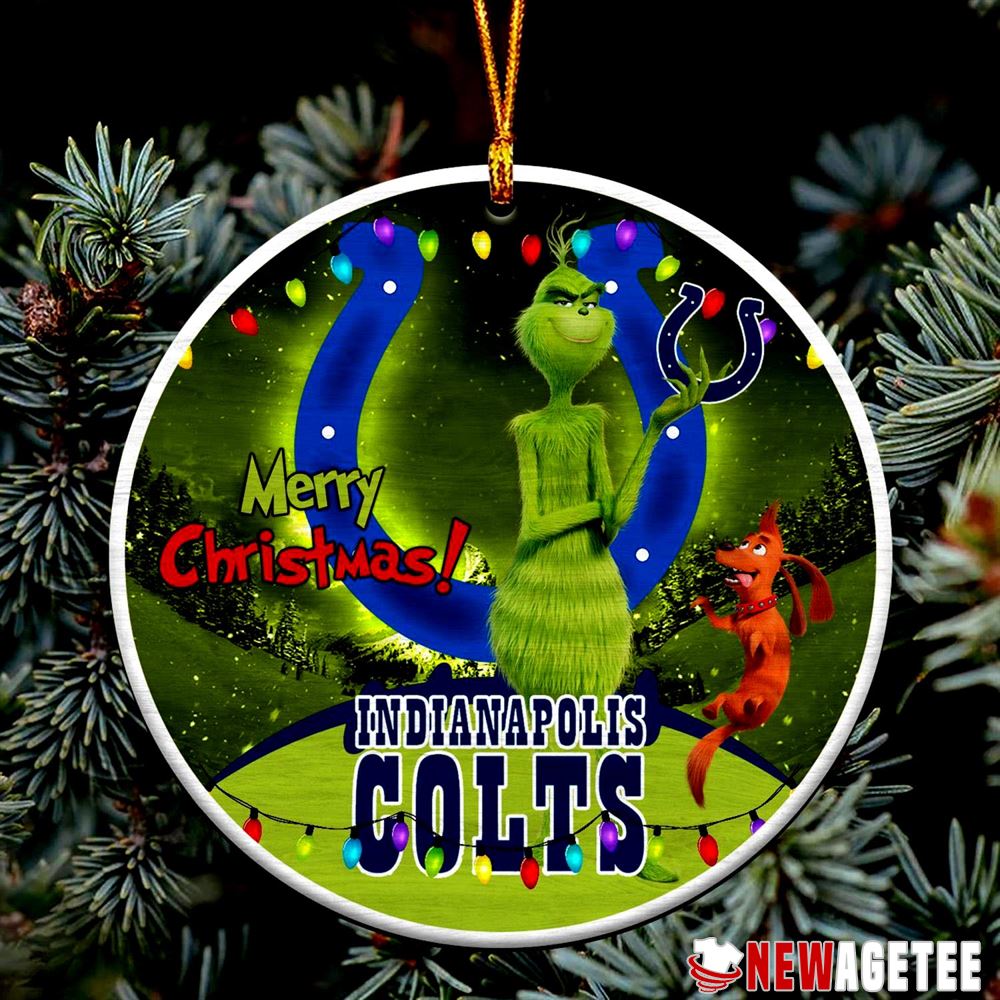 Funny Grinch Indianapolis Colts Nfl Merry Christmas Ornaments Tree Decoration