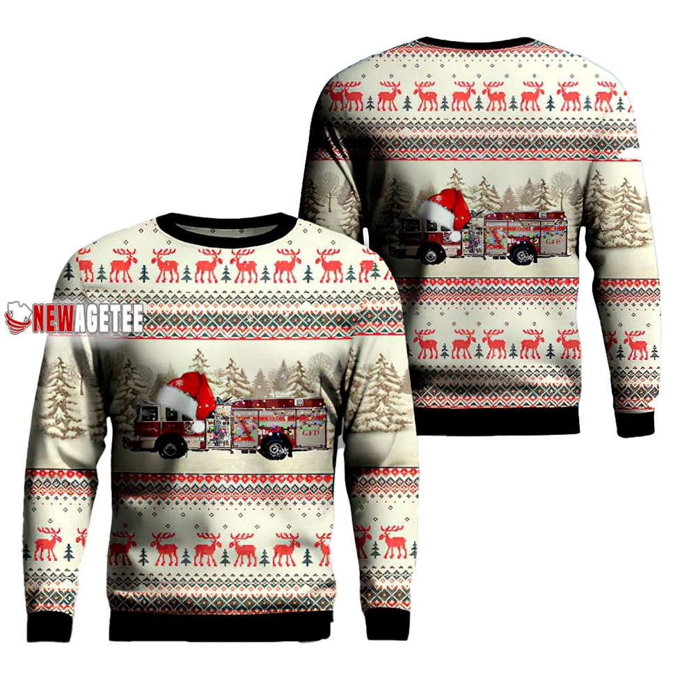 Firefighter Santa Claus Ugly Christmas Sweater