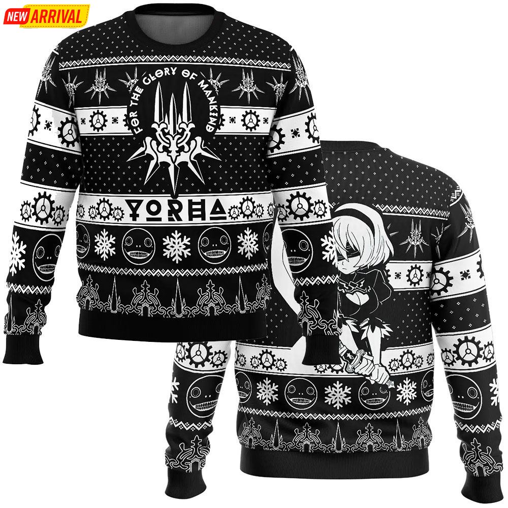 Game Of Yorha Nier Automata Christmas Ugly Sweater