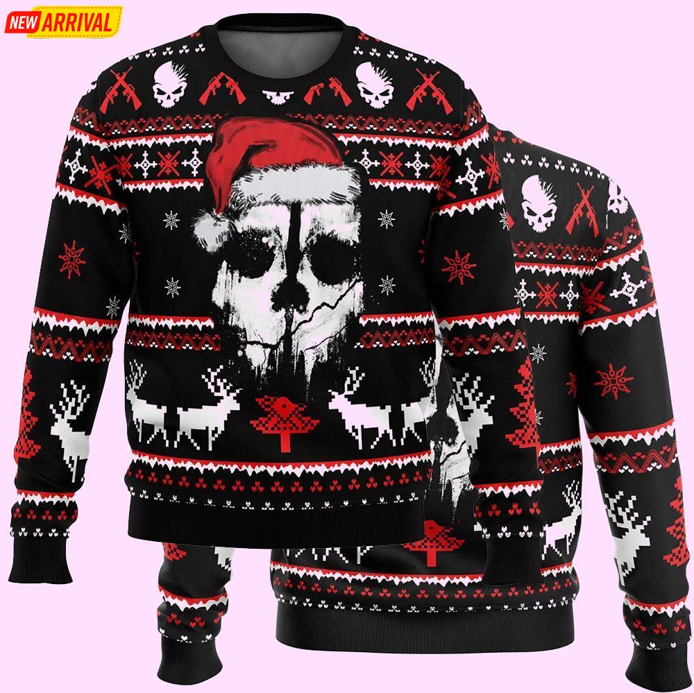 Ghost Call Of Duty Christmas Ugly Sweater