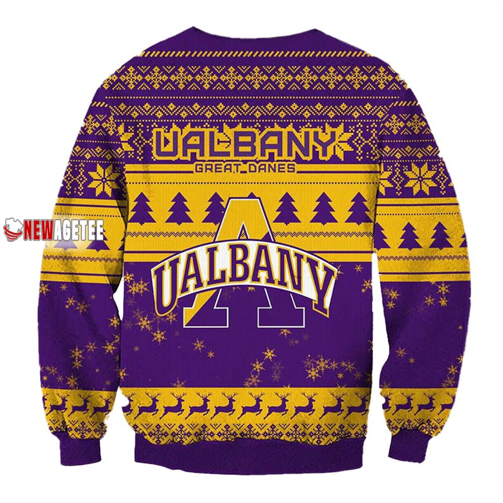 Grinch Stole Albany Great Danes Ncaa Christmas Ugly Sweater