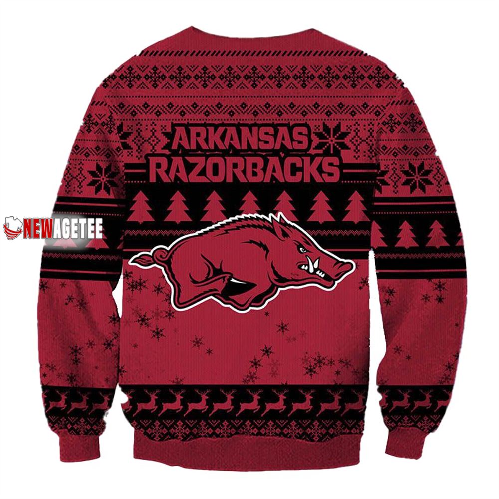 Grinch Stole Arkansas Razorbacks Ncaa Christmas Ugly Sweater