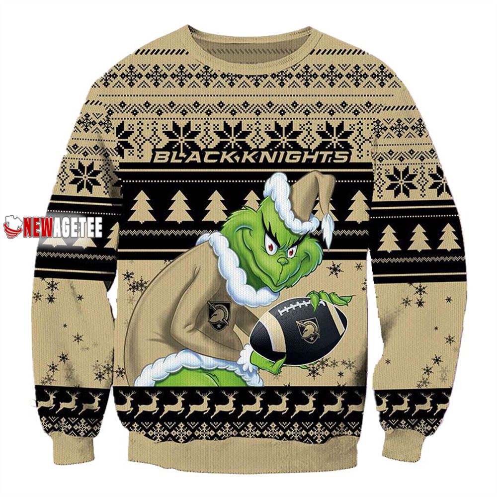Grinch Stole Army Black Knights Ncaa Christmas Ugly Sweater Grinch Stole Army Black Knights Ncaa Christmas Ugly Sweater