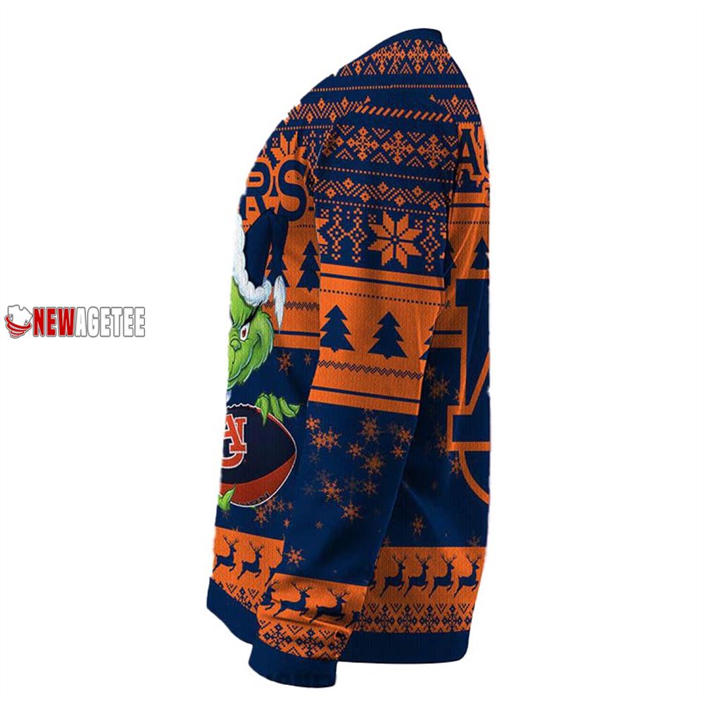 Grinch Stole Auburn Tigers Ncaa Christmas Ugly Sweater Grinch Stole Auburn Tigers Ncaa Christmas Ugly Sweater