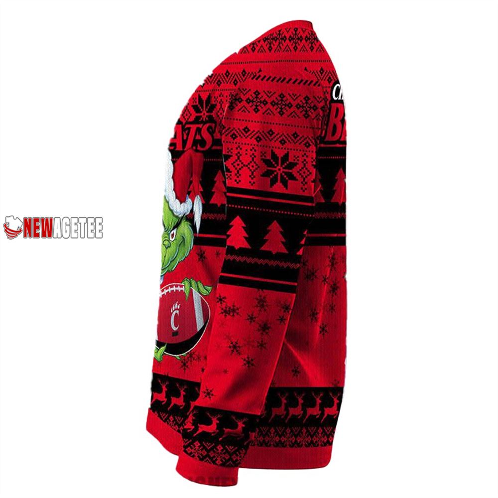 Grinch Stole Cincinnati Bearcats Ncaa Christmas Ugly Sweater Grinch Stole Cincinnati Bearcats Ncaa Christmas Ugly Sweater