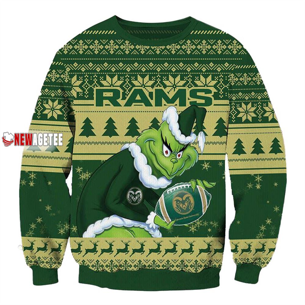 Grinch Stole Colorado State Rams Ncaa Christmas Ugly Sweater Grinch Stole Colorado State Rams Ncaa Christmas Ugly Sweater