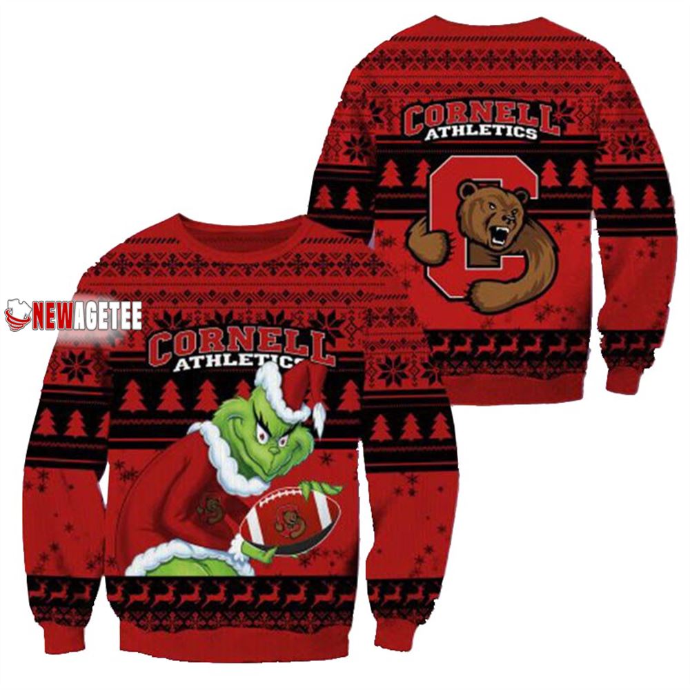 Grinch Stole Cornell Big Red Ncaa Christmas Ugly Sweater Grinch Stole Cornell Big Red Ncaa Christmas Ugly Sweater