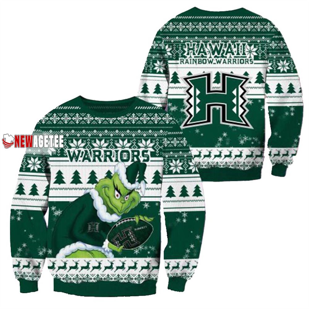 Grinch Stole Hawaii Rainbow Warriors Ncaa Christmas Ugly Sweater Grinch Stole Hawaii Rainbow Warriors Ncaa Christmas Ugly Sweater