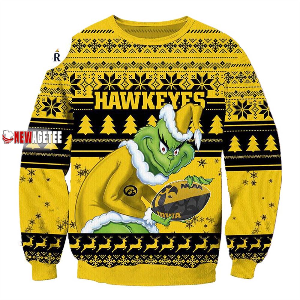 Grinch Stole Iowa Hawkeyes Ncaa Christmas Ugly Sweater Grinch Stole Iowa Hawkeyes Ncaa Christmas Ugly Sweater