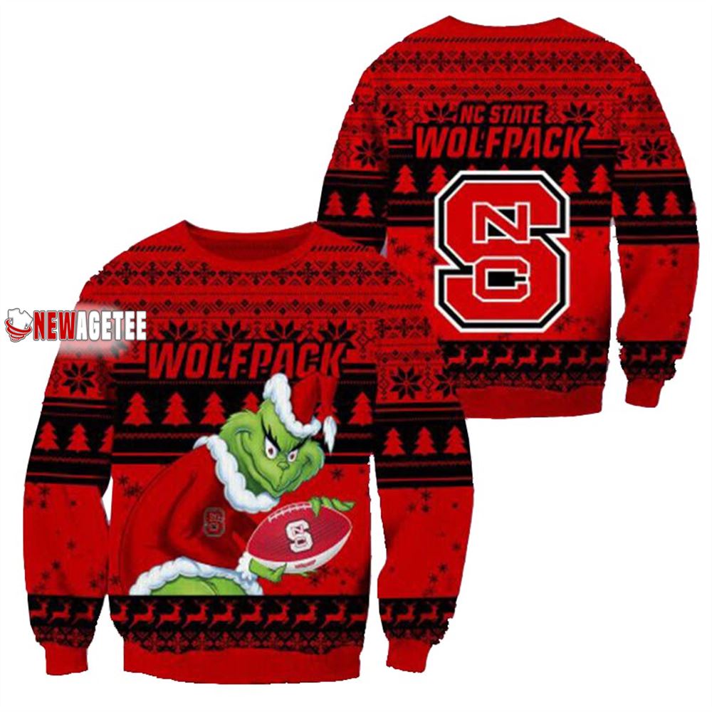 Grinch Stole Nc State Wolfpack Ncaa Christmas Ugly Sweater