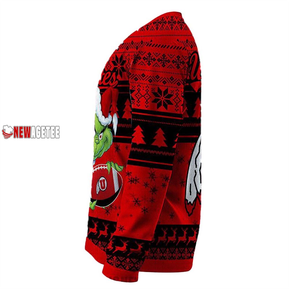 Grinch Stole Utah Utes Ncaa Christmas Ugly Sweater Grinch Stole Utah Utes Ncaa Christmas Ugly Sweater