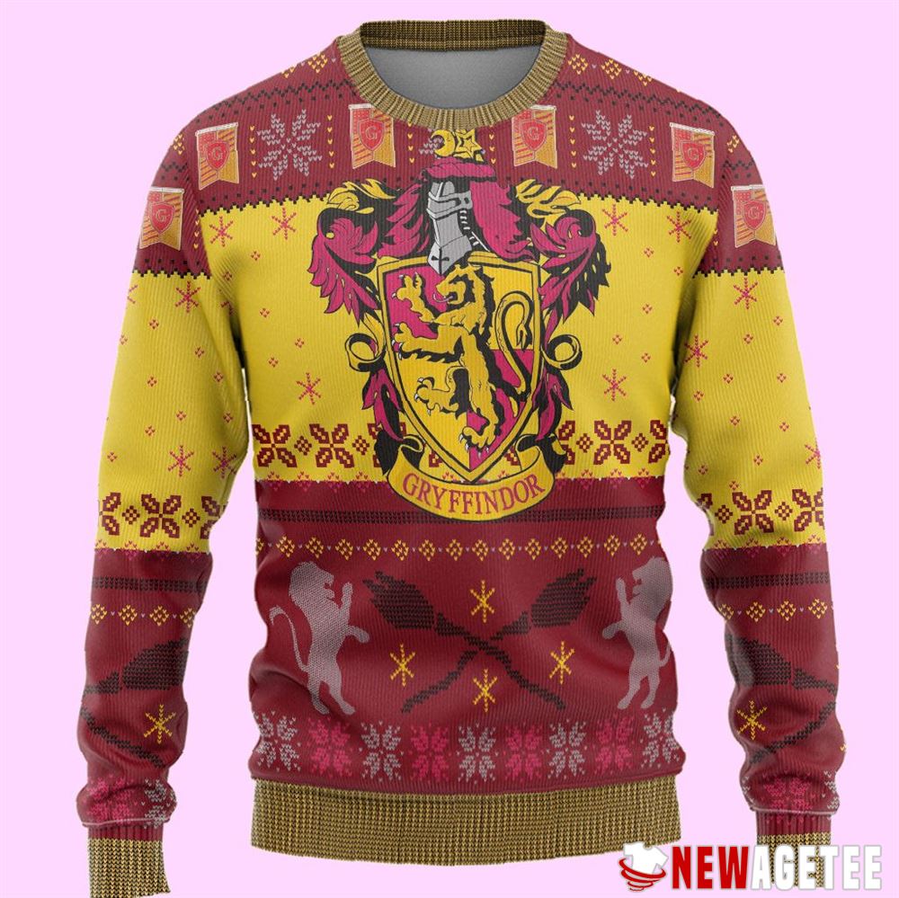 Harry Potter Gryffindor Holiday Ugly Christmas Sweater