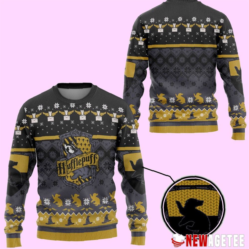 Harry Potter Hufflepuff Ugly Christmas Sweater Harry Potter Hufflepuff Ugly Christmas Sweater