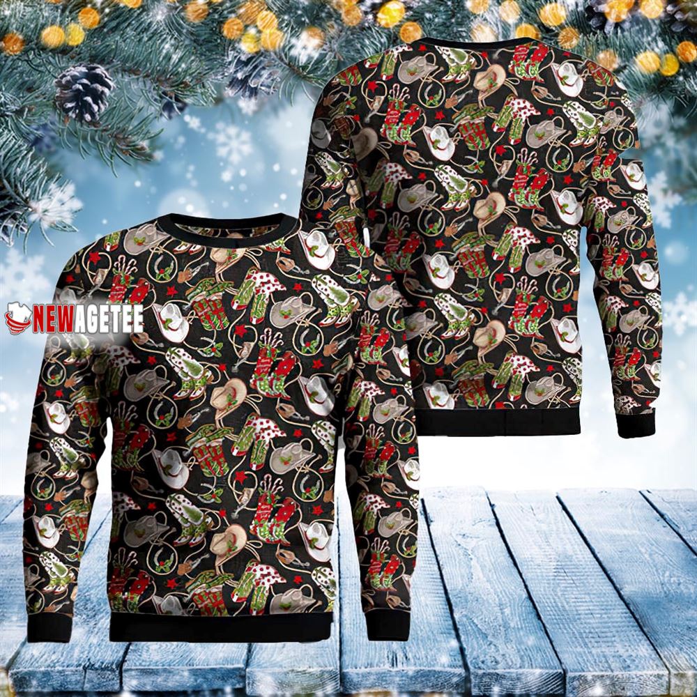 Howdy Christmas Boots And Hats Sweater