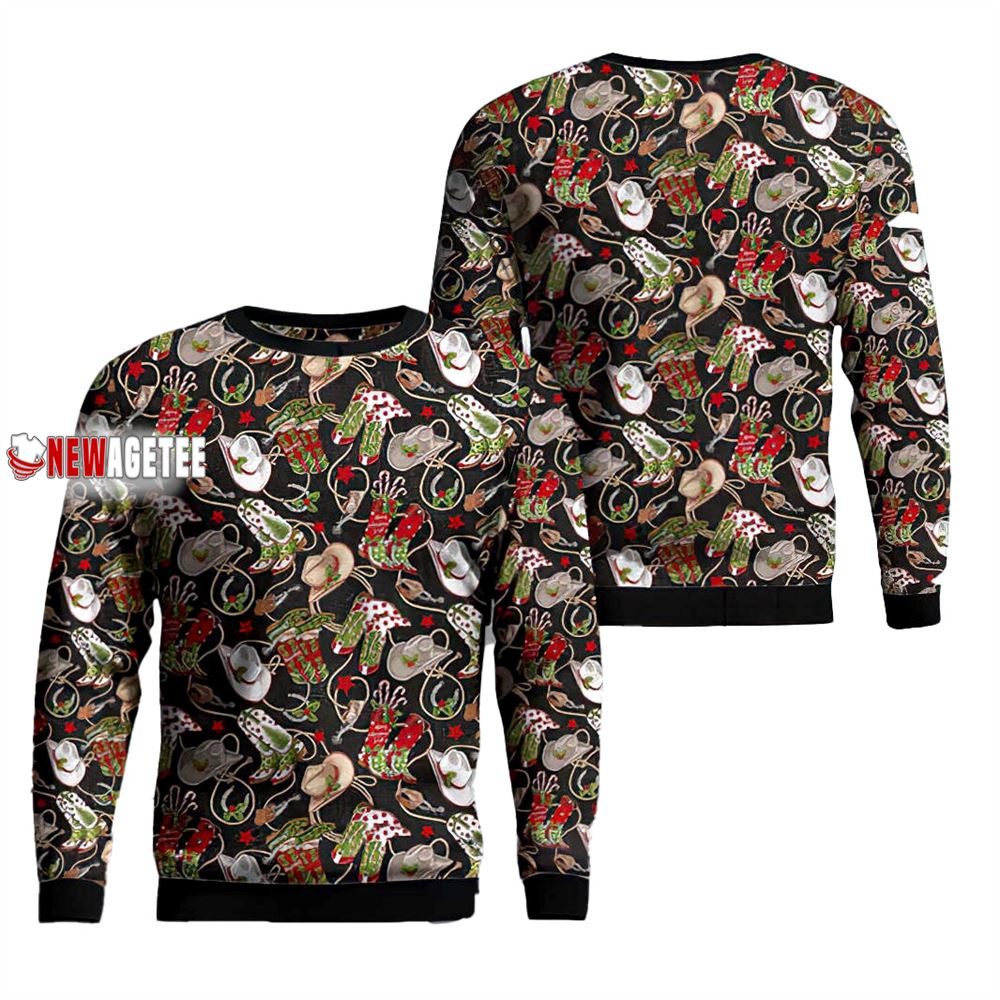 Howdy Christmas Boots And Hats Sweater
