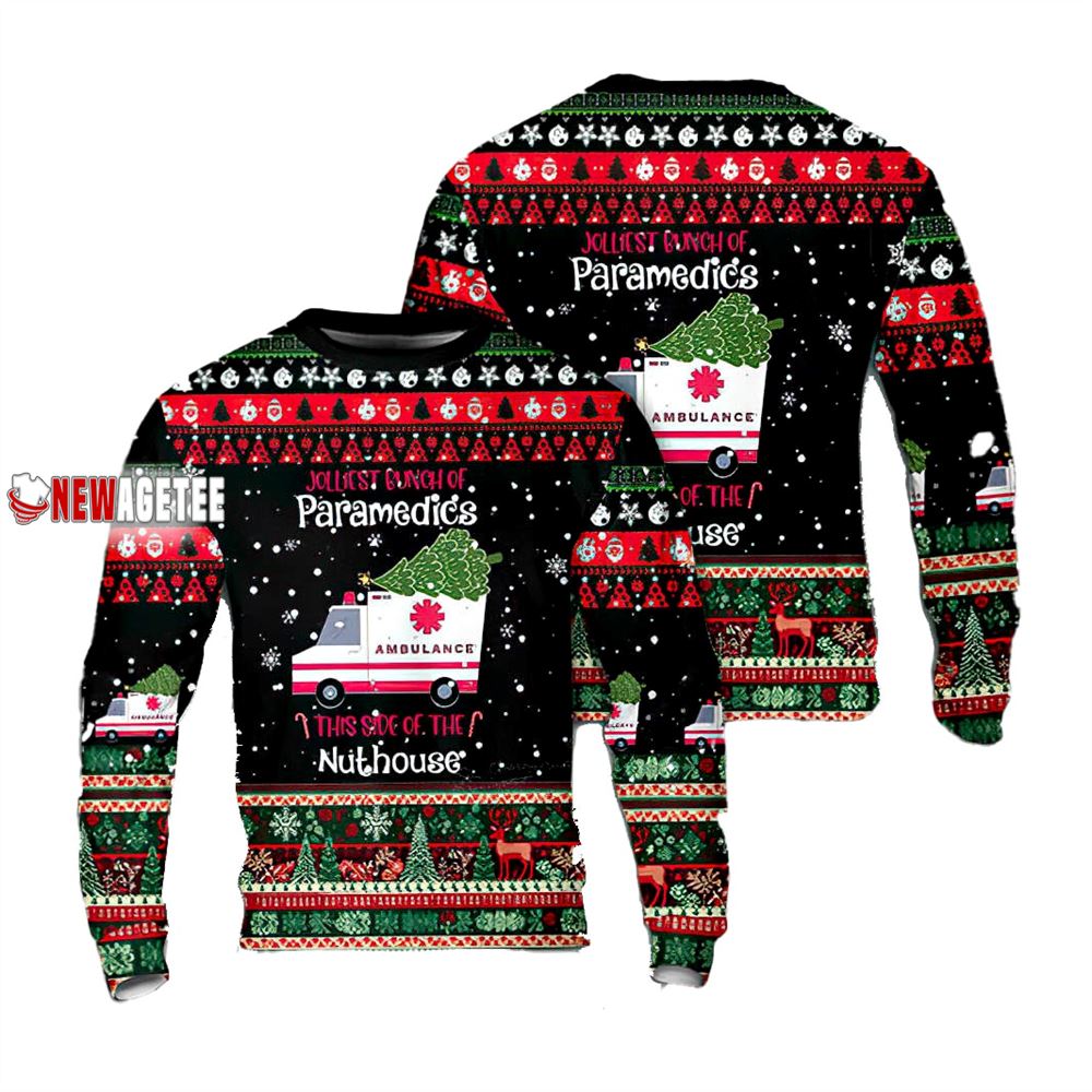 Jolliest Bunch Of Paramedics Christmas Ugly Sweater