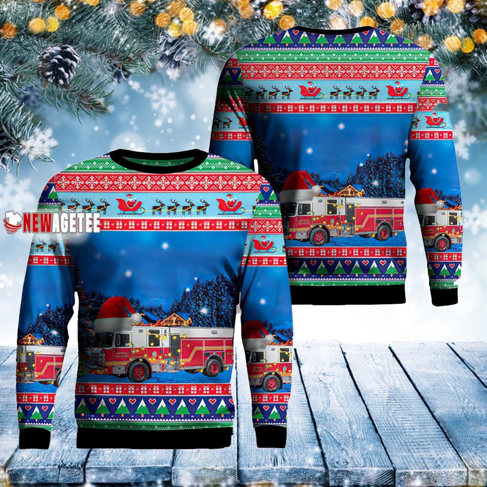 Jonesboro Arkansas Jonesboro Fire Department Christmas Ugly Sweater