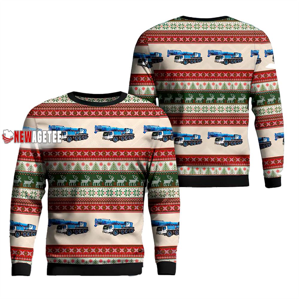 Liebherr Telescopic Mobile Cranes Crane Operator Christmas Sweater Liebherr Telescopic Mobile Cranes Crane Operator Christmas Sweater
