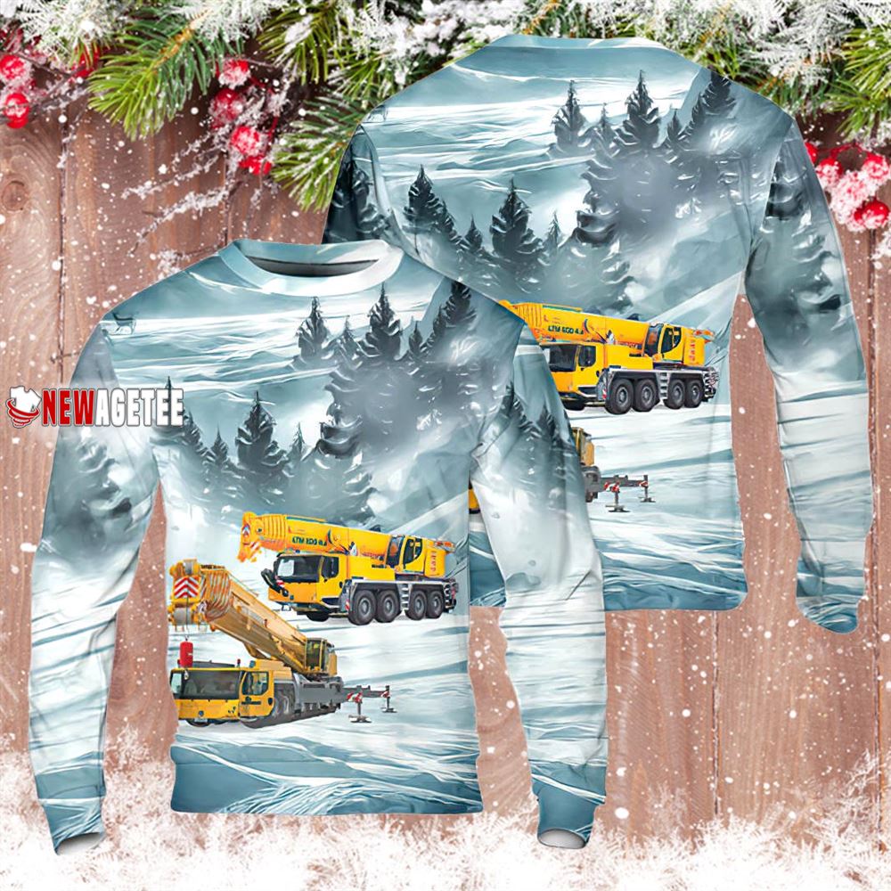 Liebherr Telescopic Mobile Cranes Crane Operator Christmas Sweater Liebherr Telescopic Mobile Cranes Crane Operator Christmas Sweater
