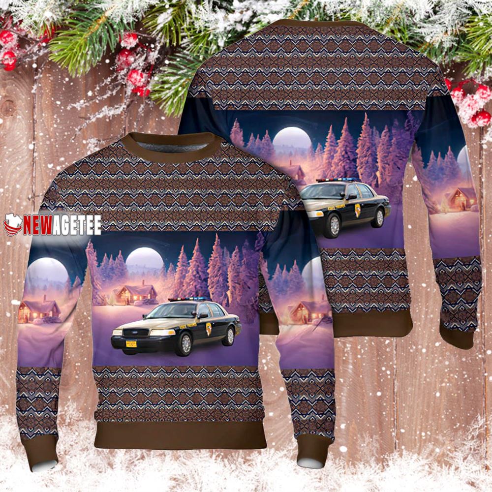 Maryland State Police Car Christmas Ugly Sweater Maryland State Police Car Christmas Ugly Sweater