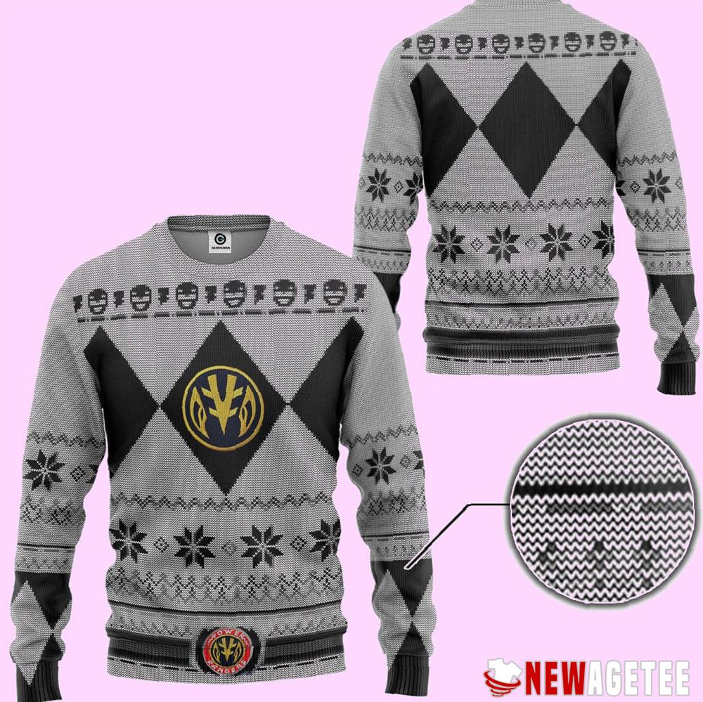 Mighty Morphin White Power Ranger Ugly Christmas Sweater Mighty Morphin White Power Ranger Ugly Christmas Sweater