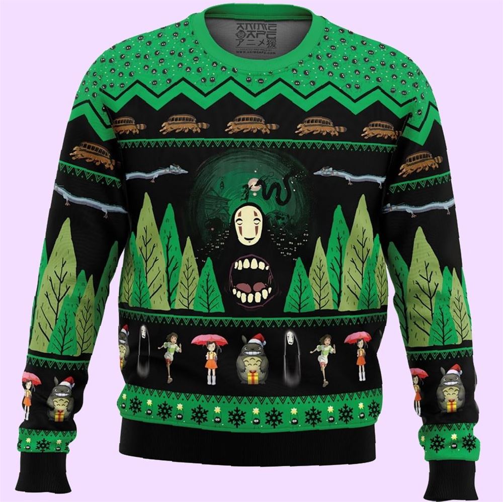 No Face Spirited Away Christmas Ugly Sweater