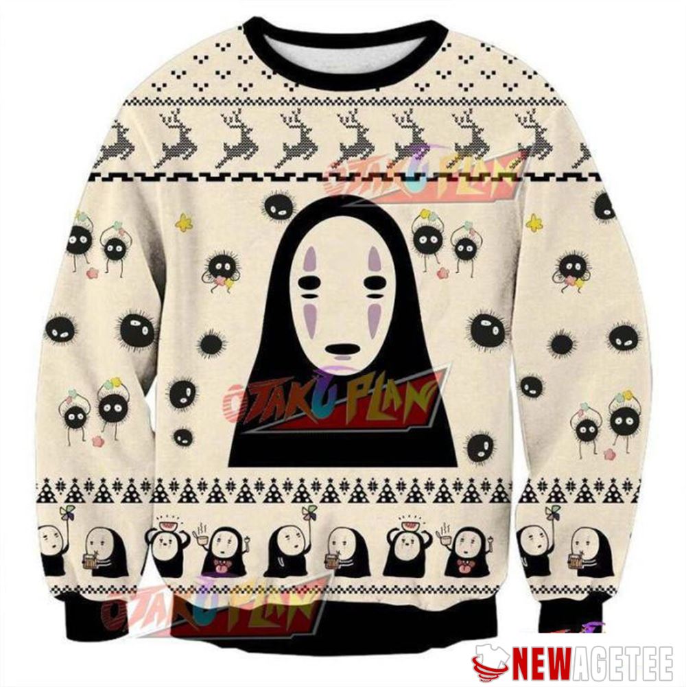 No Face Spirited Away Christmas Ugly Sweater