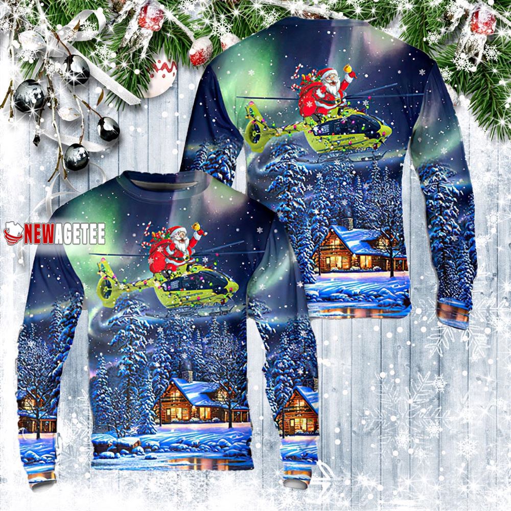 Norwegian Air Ambulance Airbus H145 Helicopter Christmas Sweater