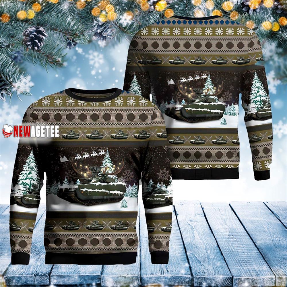 Norwegian Army Cv90 Infantry Fighting Vehicle Christmas Sweater