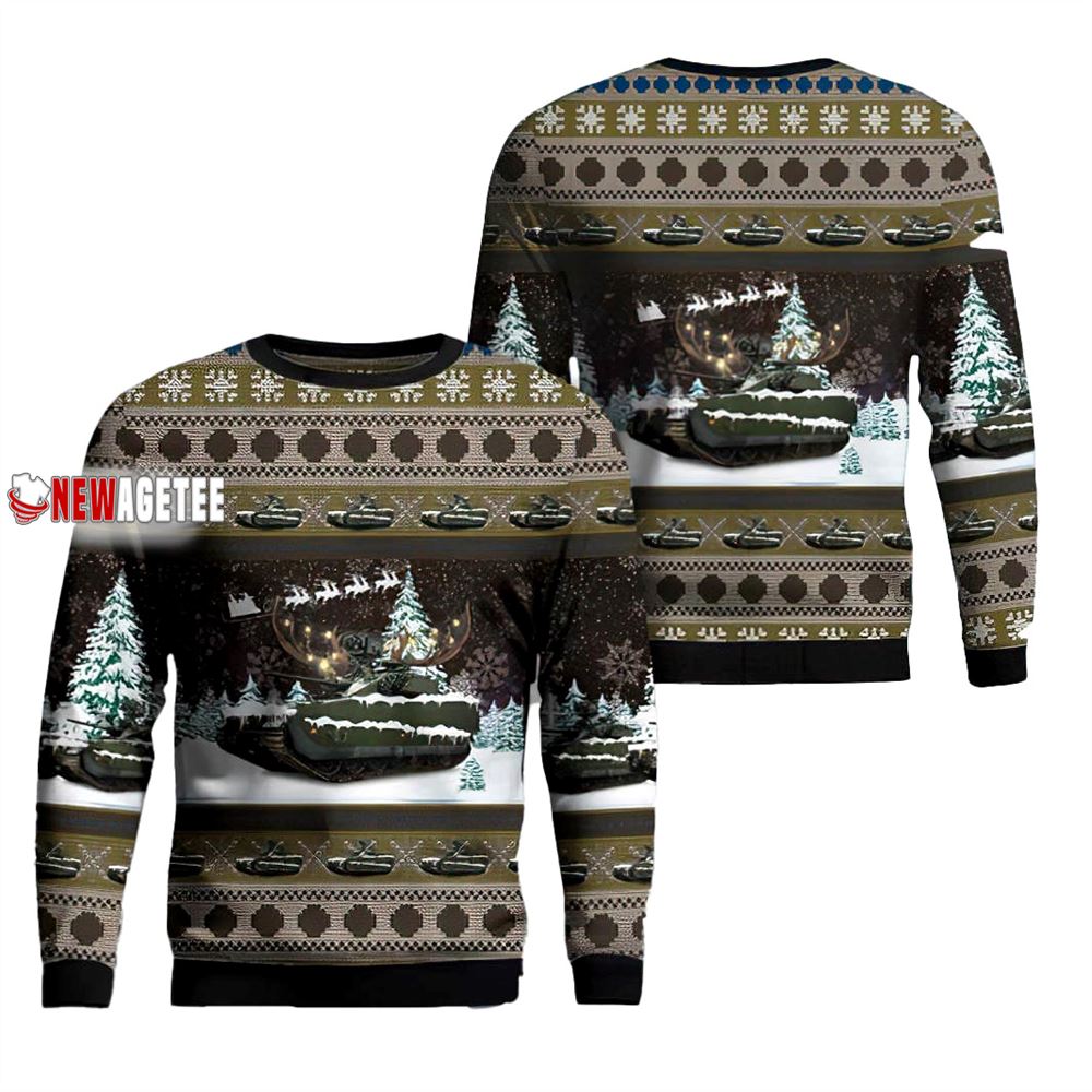 Norwegian Army Cv90 Infantry Fighting Vehicle Christmas Sweater