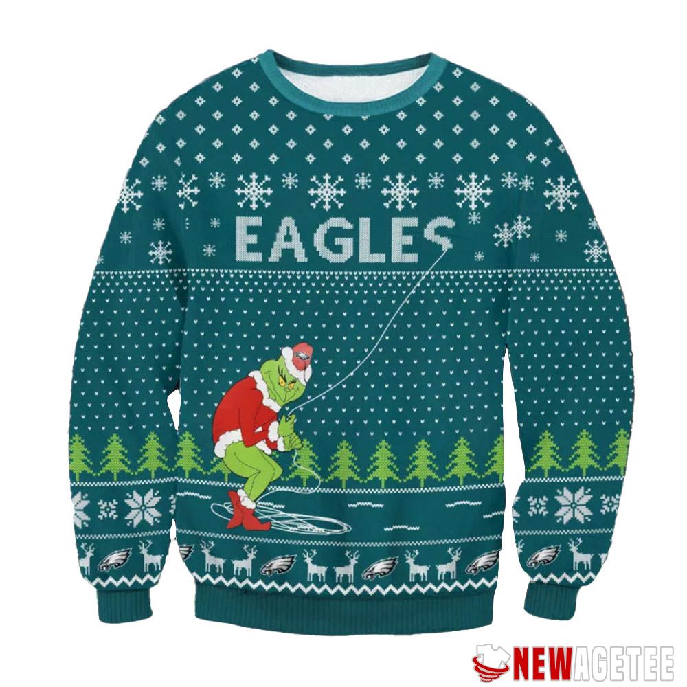 Philadelphia Eagles Grinch Remove Thread Nfl Ugly Christmas Sweater