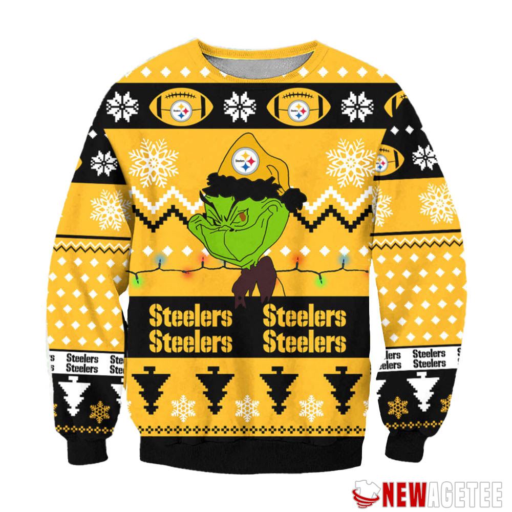 Pittsburgh Steelers Grinch Cunningly Smile Nfl Ugly Christmas Sweater Pittsburgh Steelers Grinch Cunningly Smile Nfl Ugly Christmas Sweater