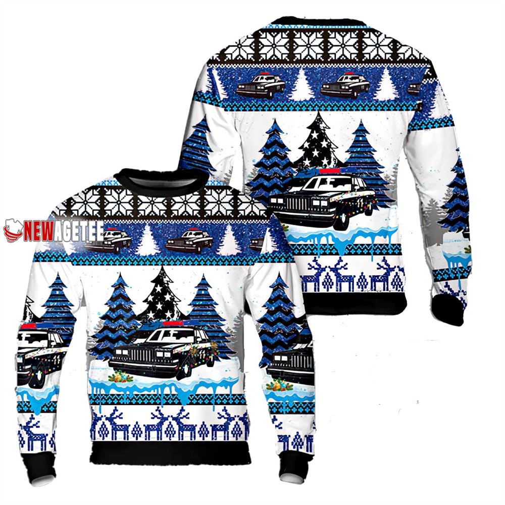 Police Christmas Trees Sweater Police Christmas Trees Sweater