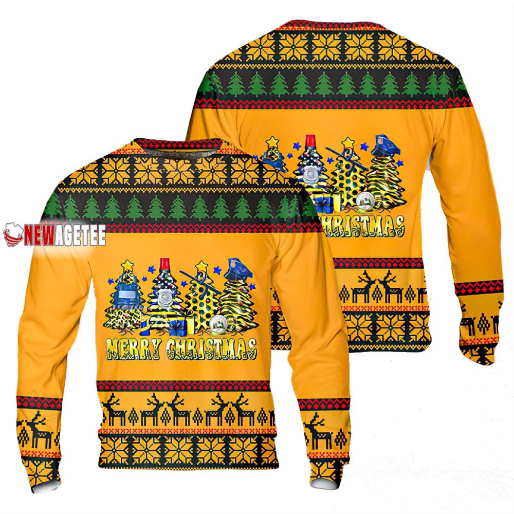 Police Christmas Trees Sweater