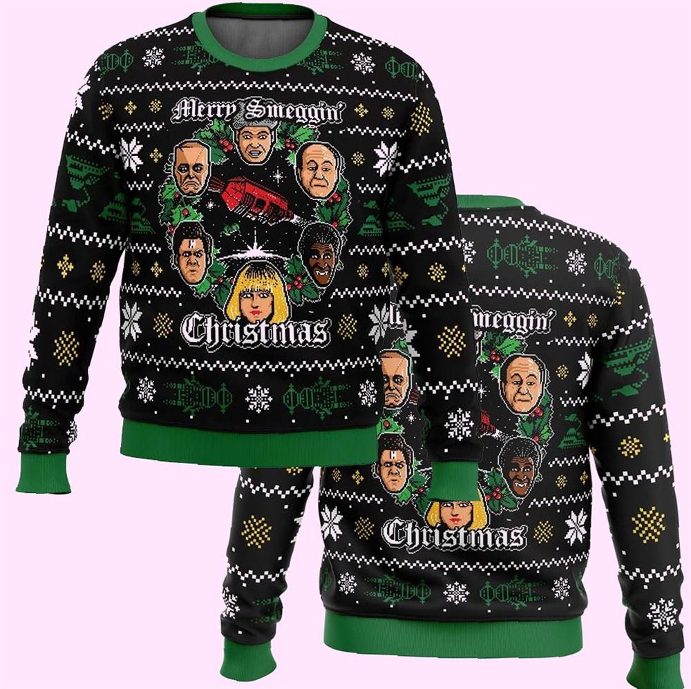 Red Dwarf Merry Smeggin Christmas Ugly Sweater