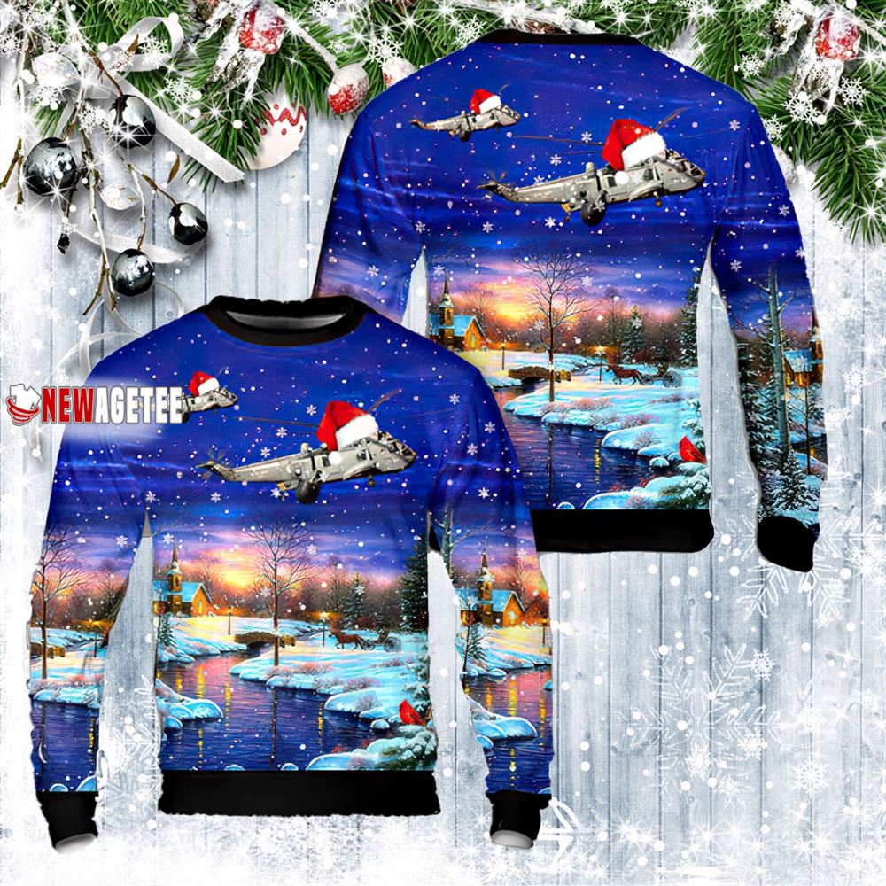 Royal Navy 849 Squadron Westland Sea King Christmas Sweater