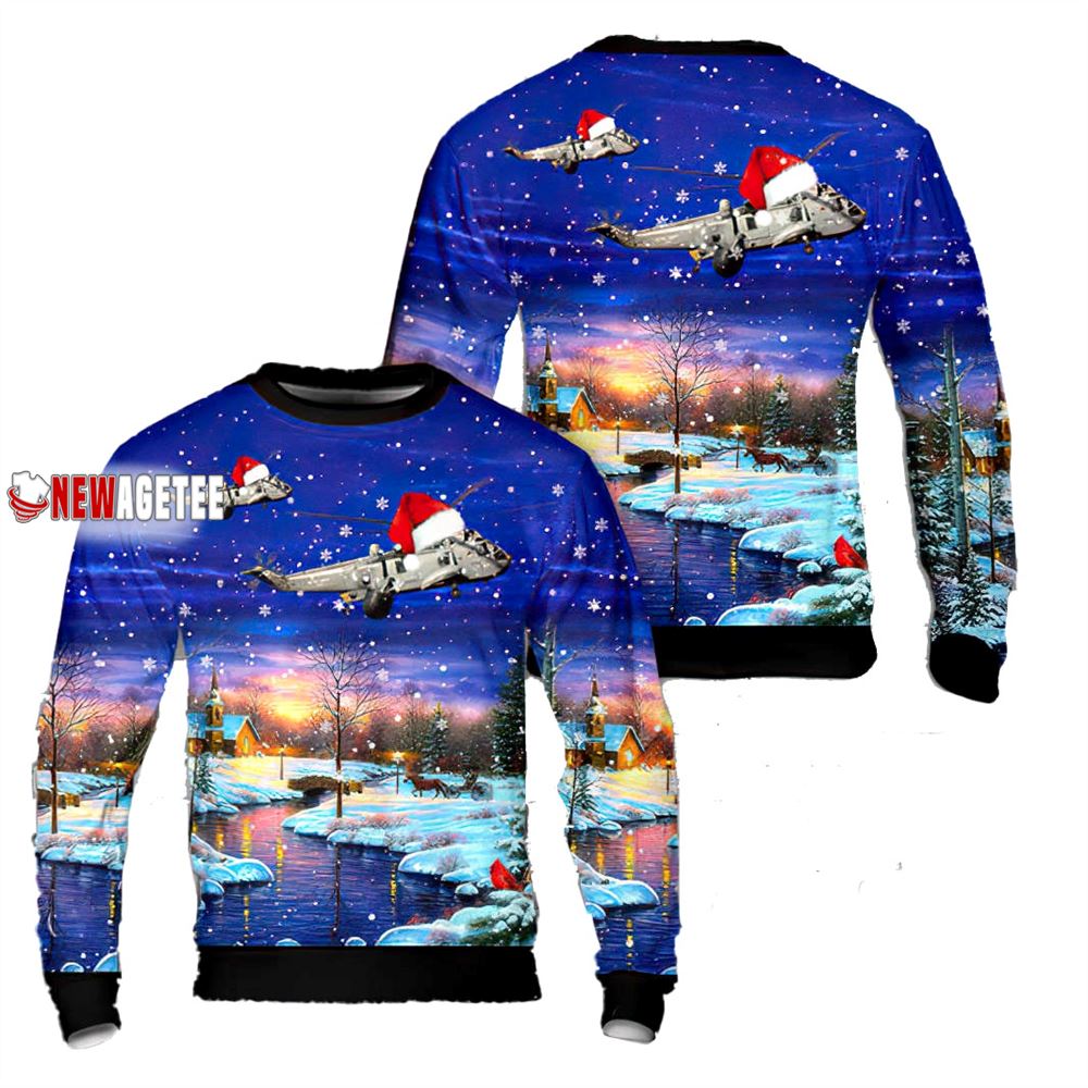 Royal Navy 849 Squadron Westland Sea King Christmas Sweater