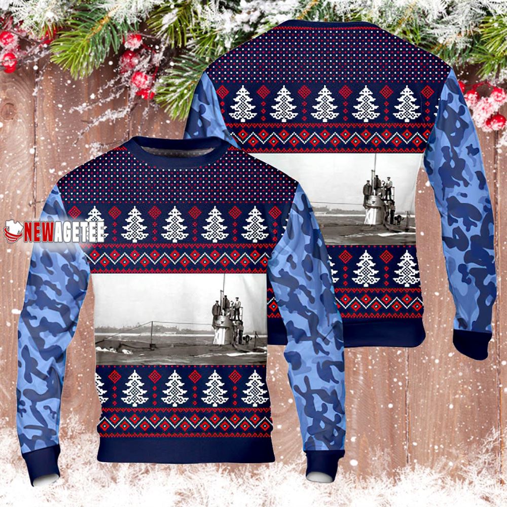 Royal Navy A Class Submarine 1903 Christmas Sweater