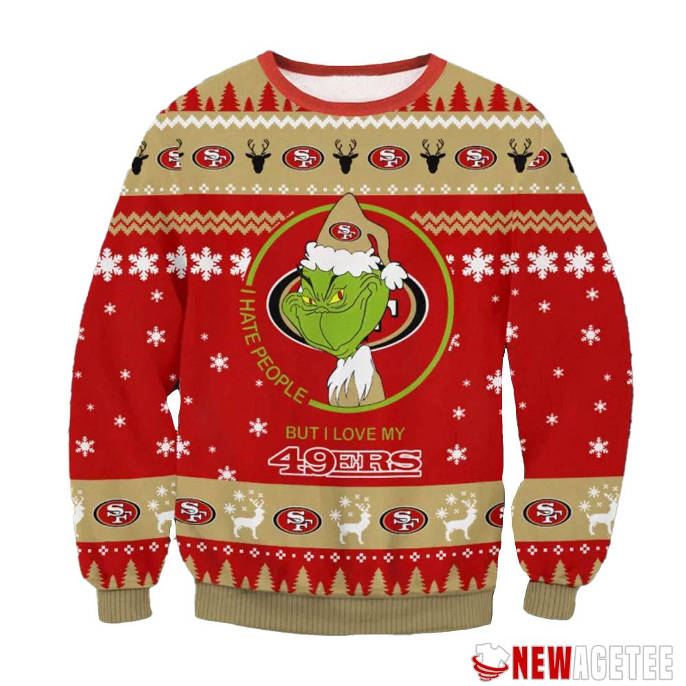 San Francisco 49ers Grinch Remove Thread Nfl Ugly Christmas Sweater