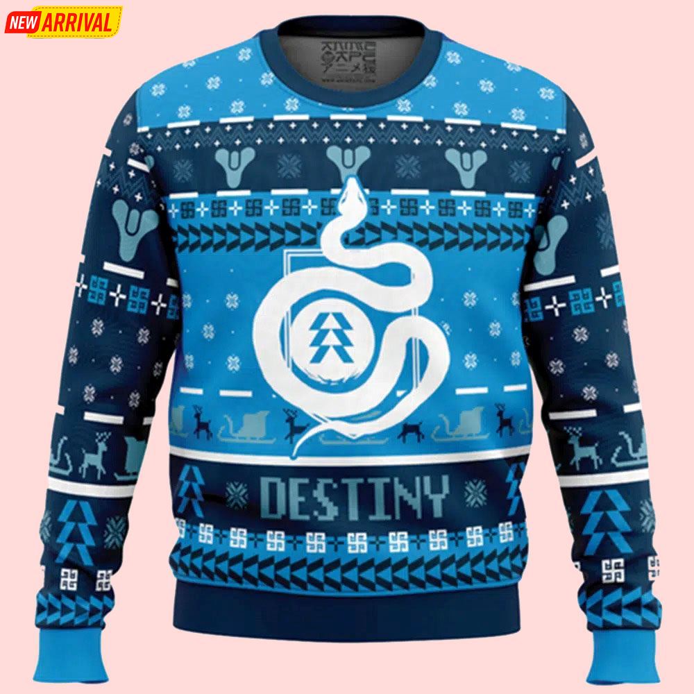 Serpent Emblem Destiny Hunter Christmas Ugly Sweater