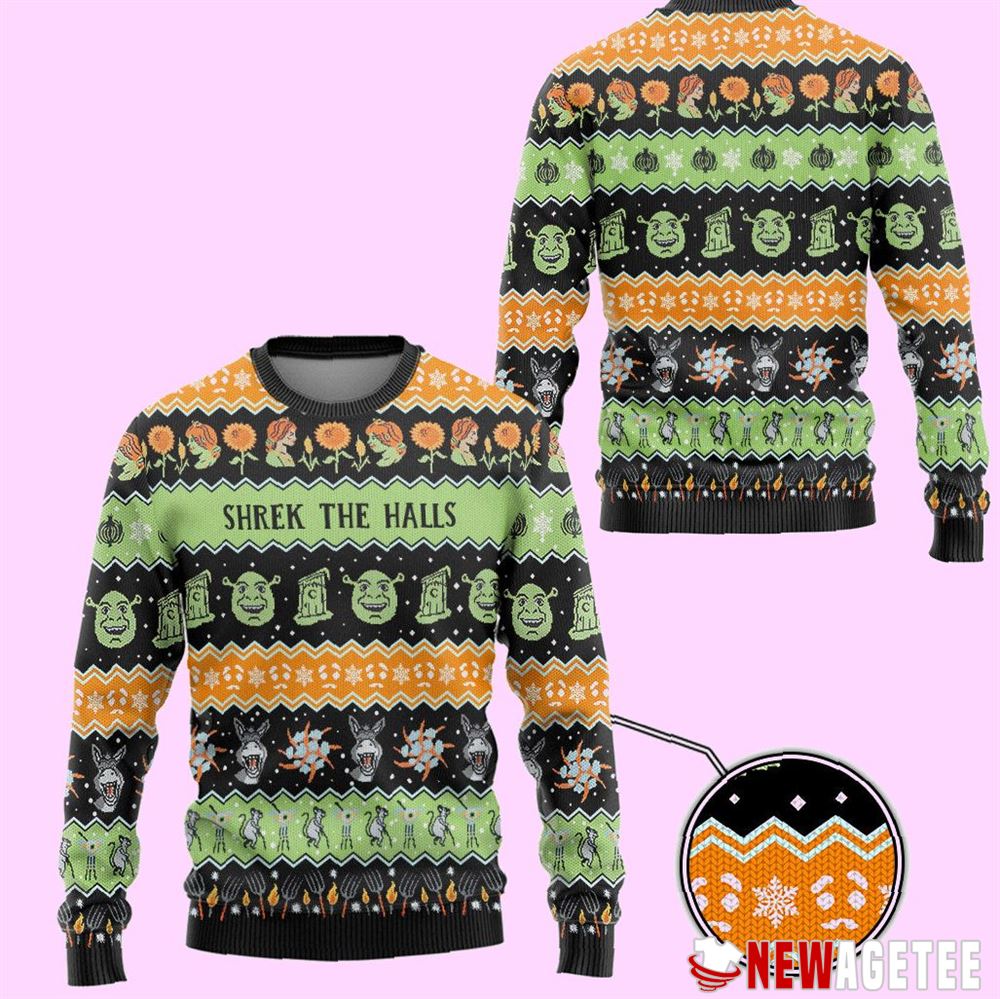 Shrek The Halls Ugly Christmas Sweater