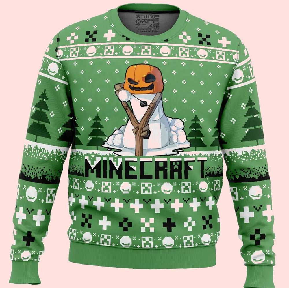 Snow Golem Minecraft Christmas Ugly Sweater