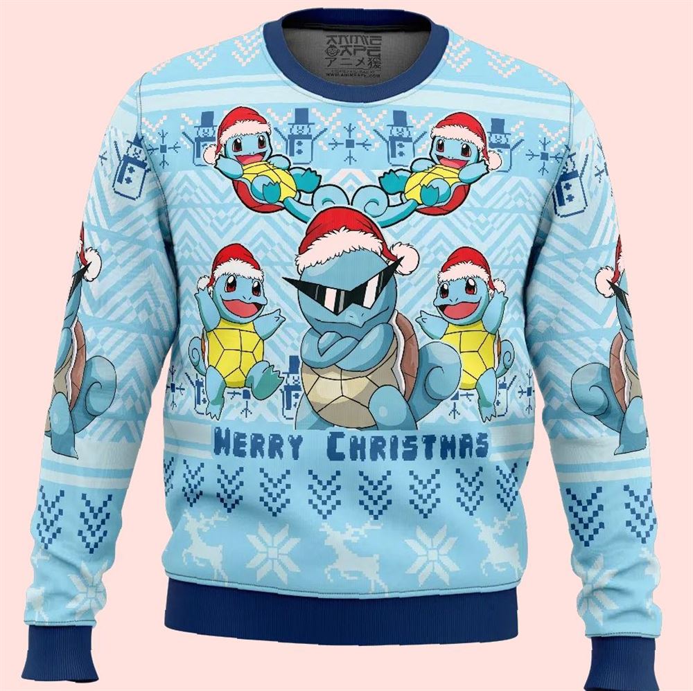 Squirtle Pokemon Christmas Ugly Sweater